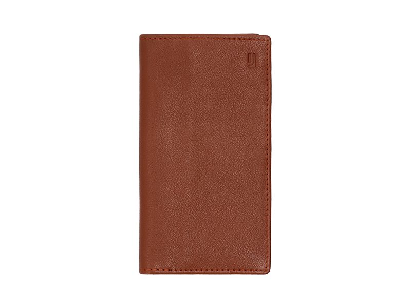 Leather wallet with zipper pocket