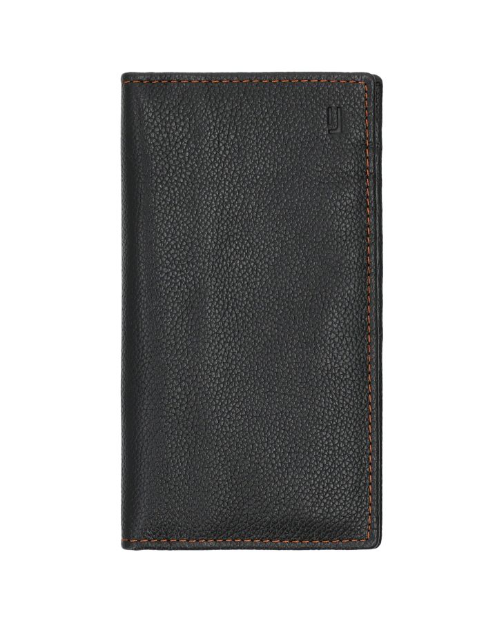 Leather wallet with zipper pocket