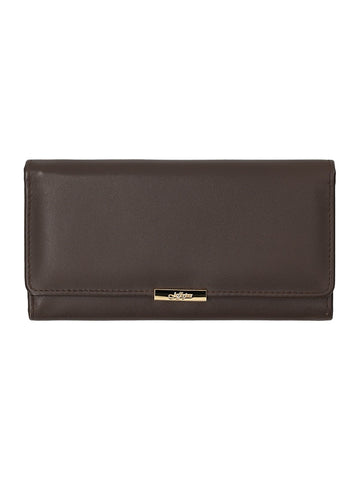 Leather wallet with ample storage.