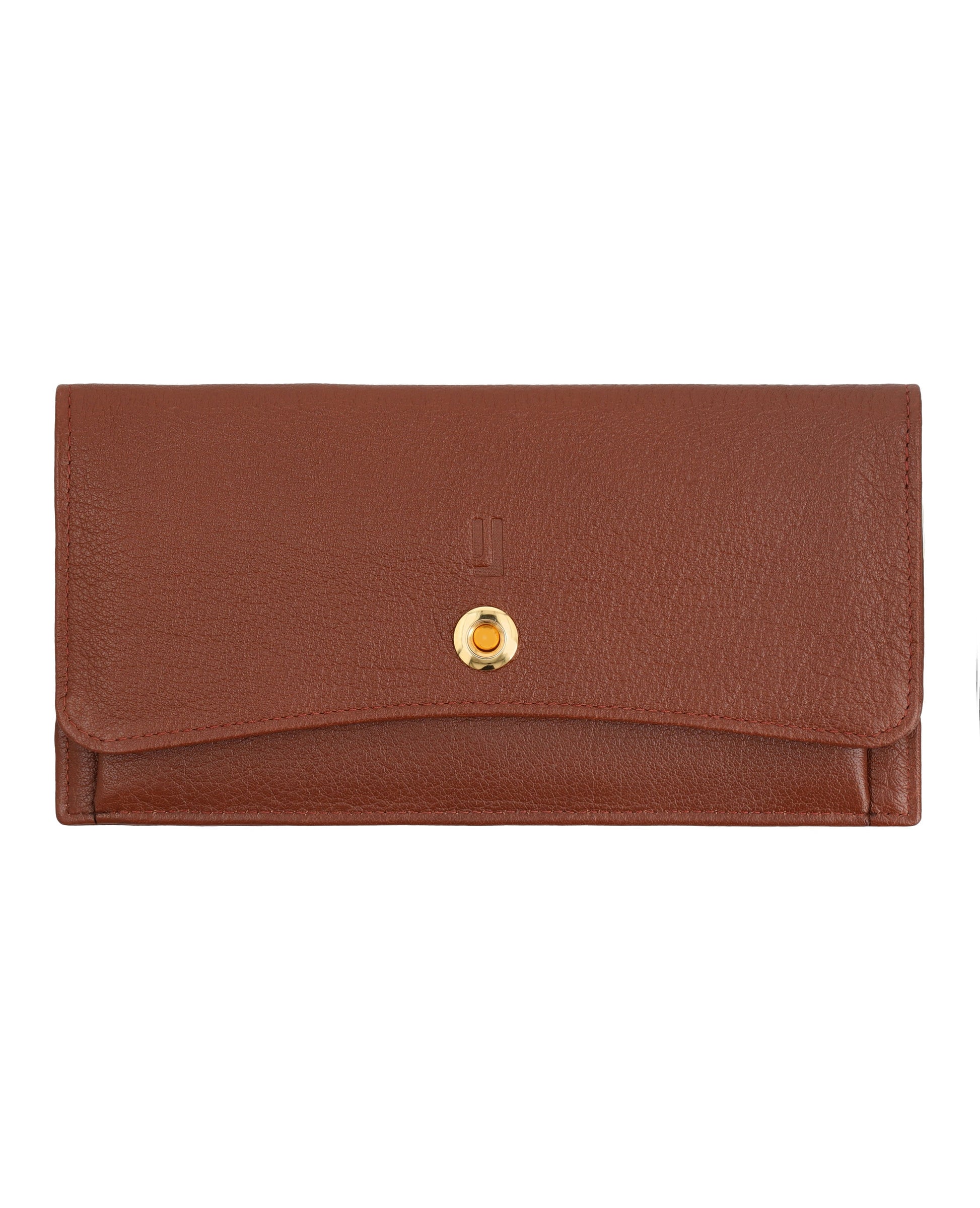 Stylish leather wallet with coin pouch.