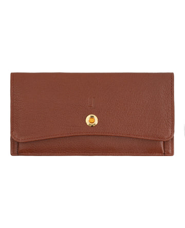 Stylish leather wallet with coin pouch.