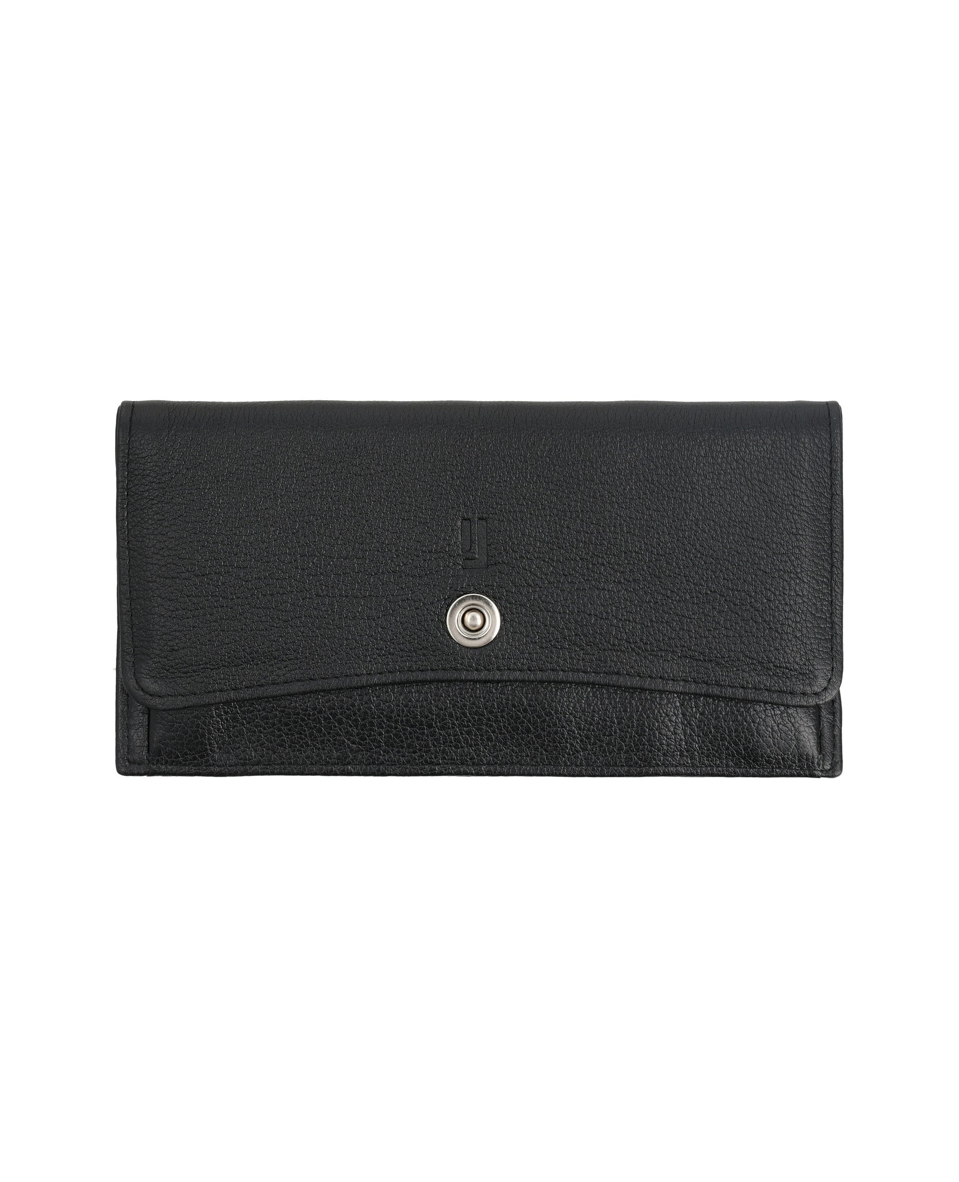 Stylish leather wallet with coin pouch.