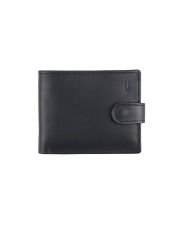 Leather Cairo wallet with snap closure, card slots, and ID window.