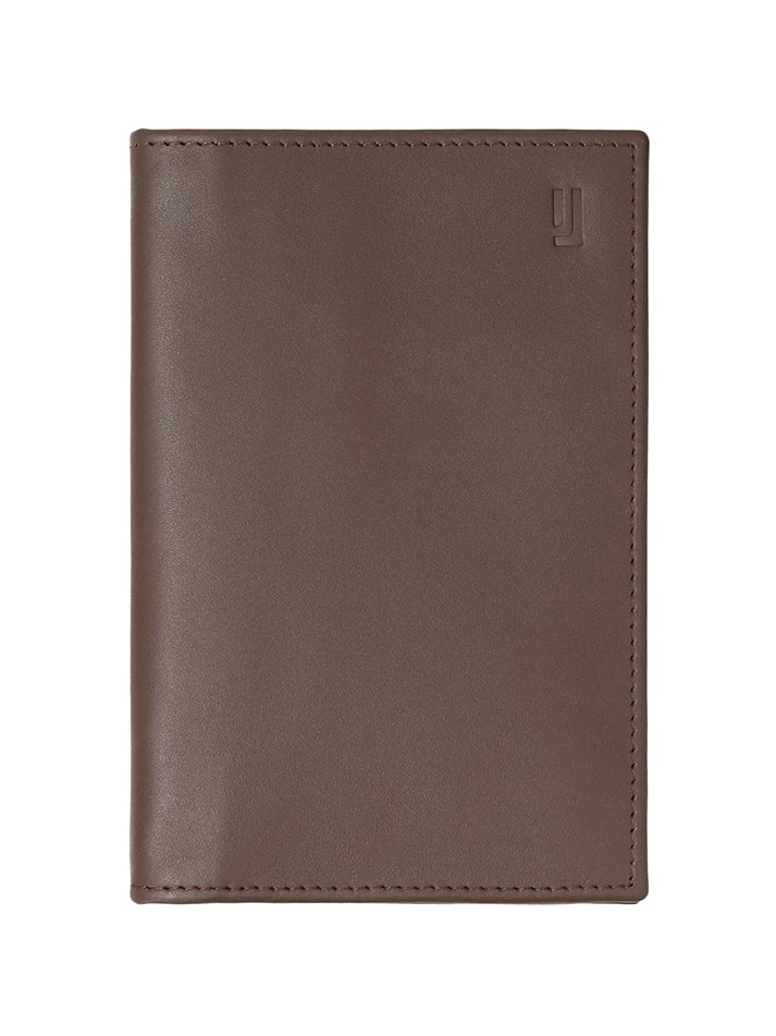 Leather bi-fold wallet.