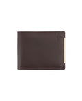 Simple leather wallet with contrast color