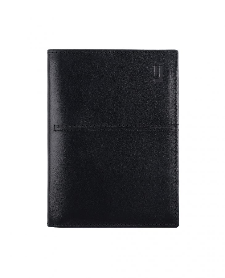 Slim Barcelona wallet with card slots, ID window, and pockets, perfect for daily use or travel.