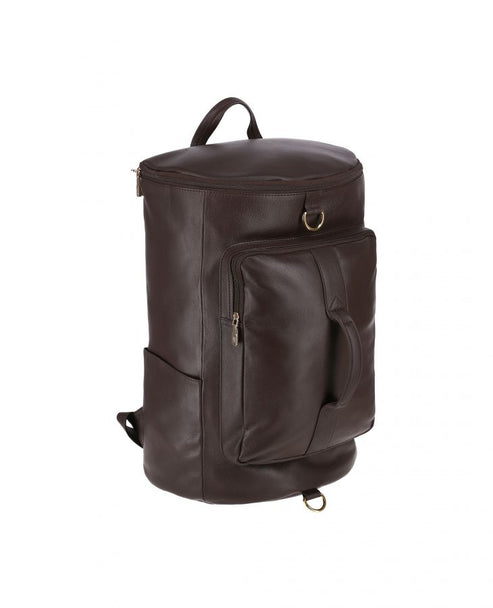 Leather travel backpack