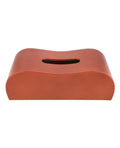 Leather tissue box cover for office or home use.
