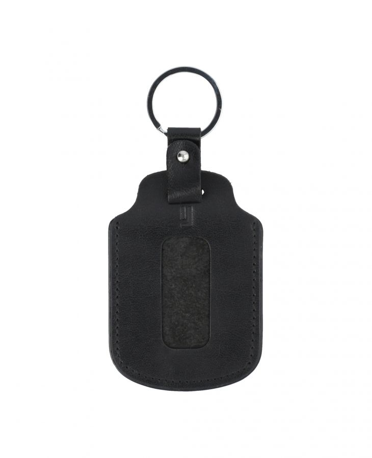 Durable leather key pouch with ring