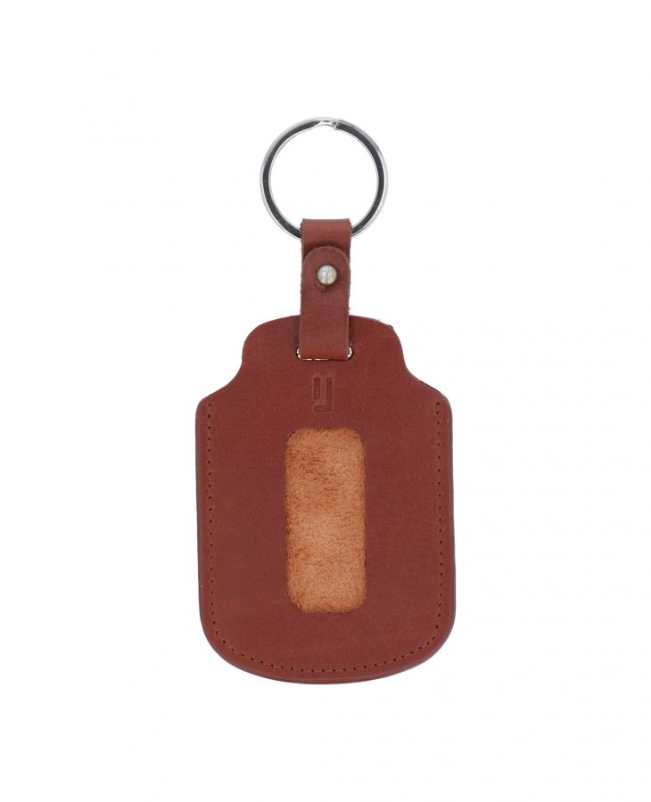 Durable leather key pouch with ring