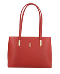 Azalea bag in Napa leather with top zipper, multiple compartments, and two shoulder straps.
