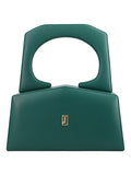 ladies leather bags in green colour