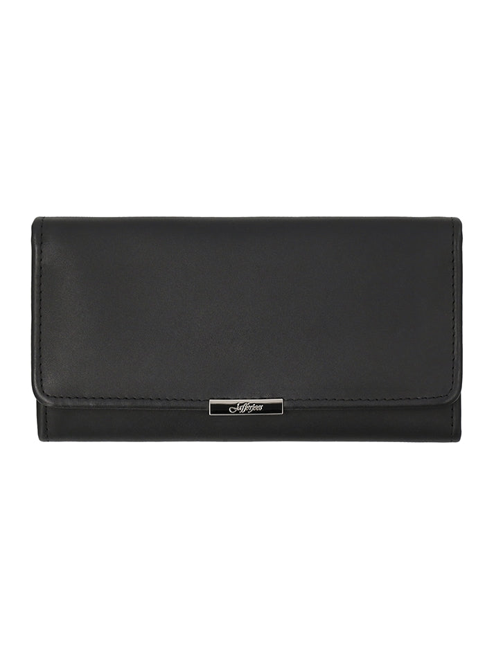 Leather wallet with convenient storage.