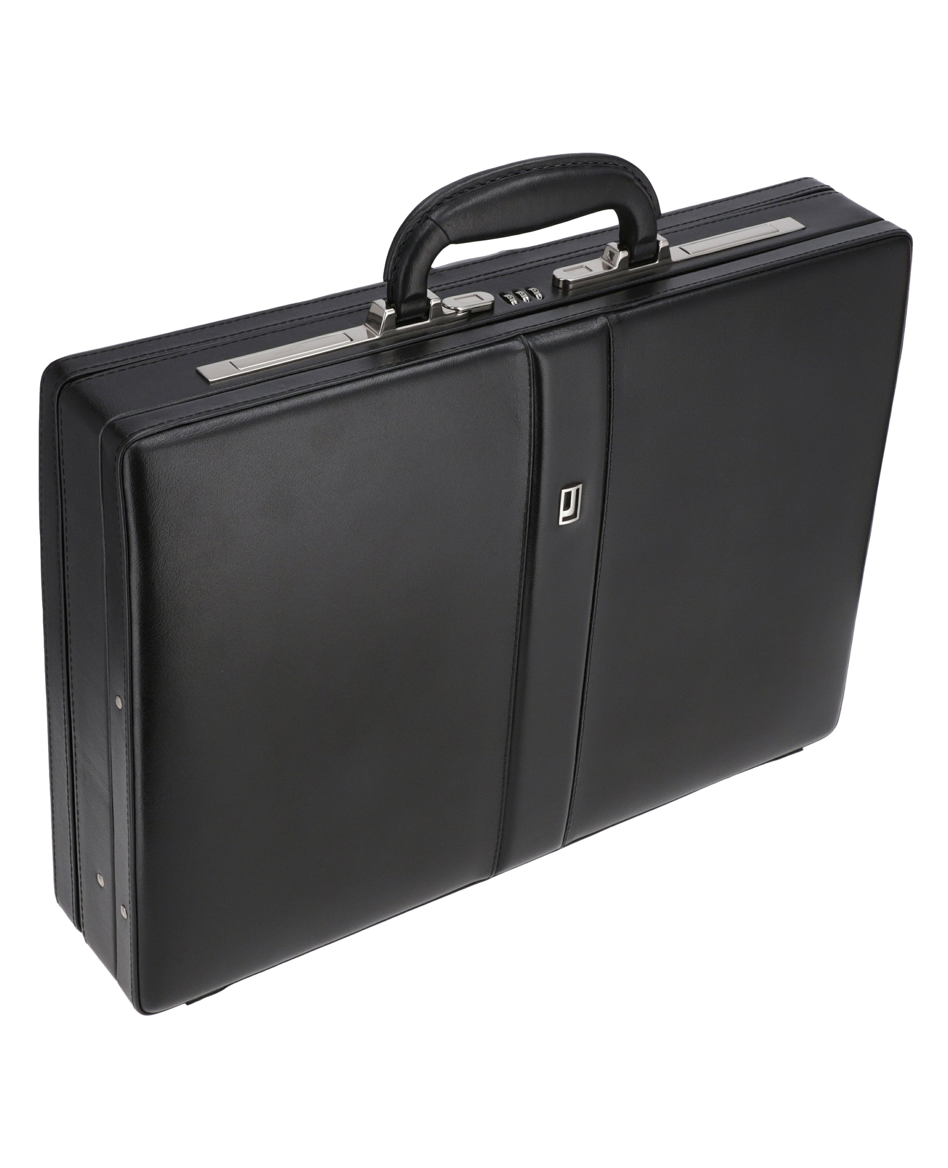 Leather briefcase with combination lock