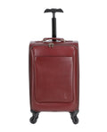  leather trolley bag with retractable handle